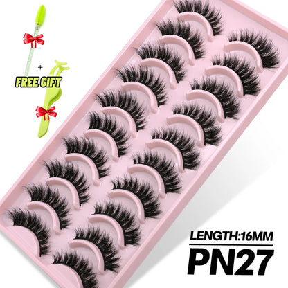 GROINNEYA lashes 5/10/20 pairs 3D Faux Mink Lashes Fluffy False Eyelashes Dramatic Volume Lashes Eyelash Extension Makeup