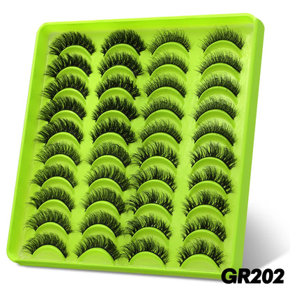 GROINNEYA lashes 5/10/20 pairs 3D Faux Mink Lashes Fluffy False Eyelashes Dramatic Volume Lashes Eyelash Extension Makeup