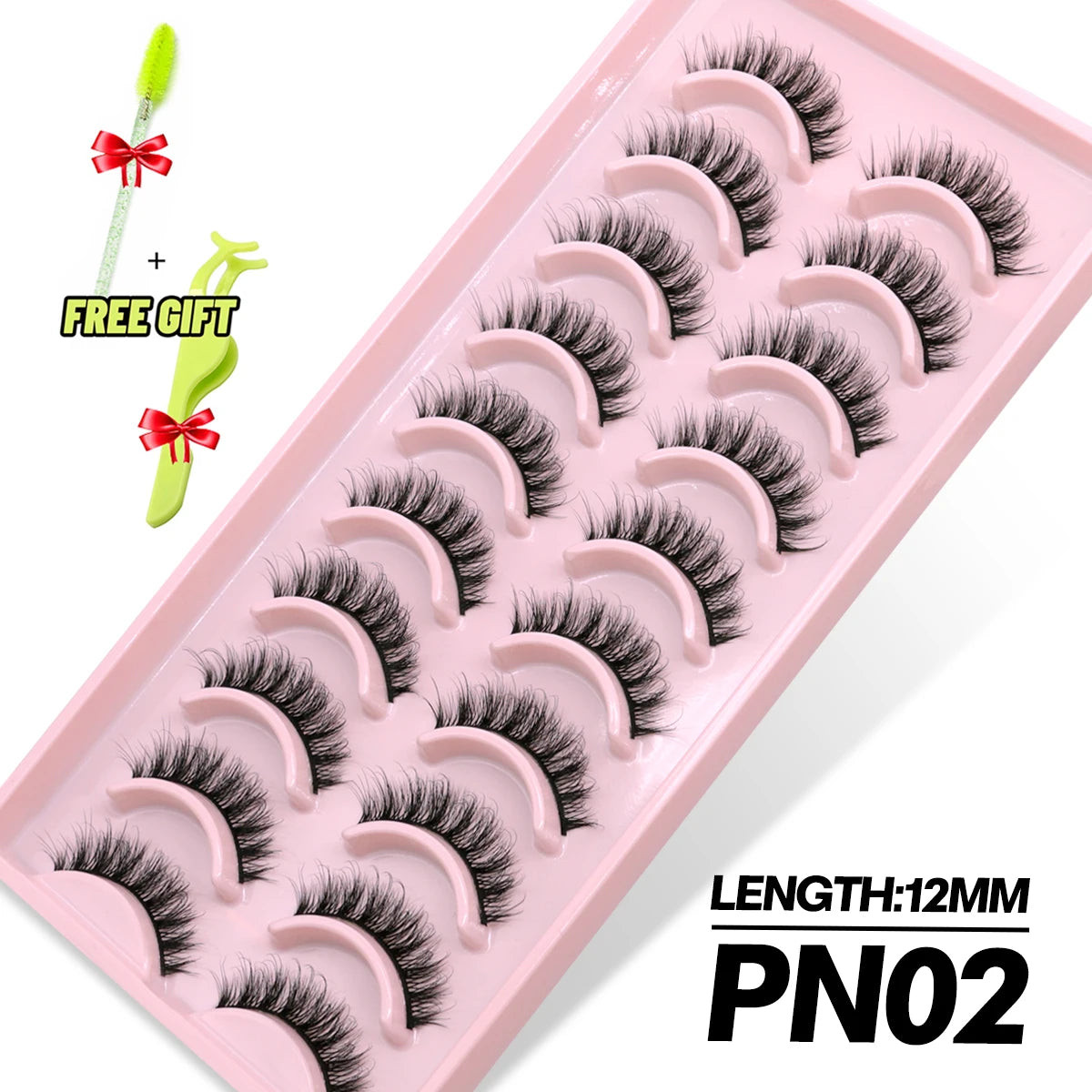 GROINNEYA lashes 5/10/20 pairs 3D Faux Mink Lashes Fluffy False Eyelashes Dramatic Volume Lashes Eyelash Extension Makeup