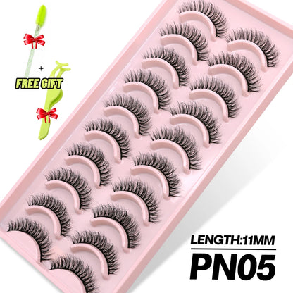 GROINNEYA lashes 5/10/20 pairs 3D Faux Mink Lashes Fluffy False Eyelashes Dramatic Volume Lashes Eyelash Extension Makeup