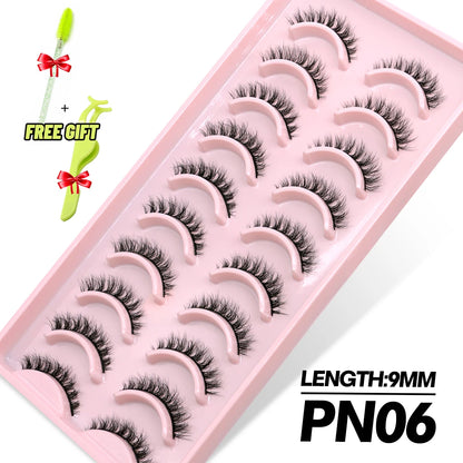 GROINNEYA lashes 5/10/20 pairs 3D Faux Mink Lashes Fluffy False Eyelashes Dramatic Volume Lashes Eyelash Extension Makeup