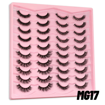 Russian Strip Lashes 5/10/20 pairs Fluffy Mink Lashes 3D False Eyelashes Russian  Eyelashes D Curl Fake Eyelashes  Makeup