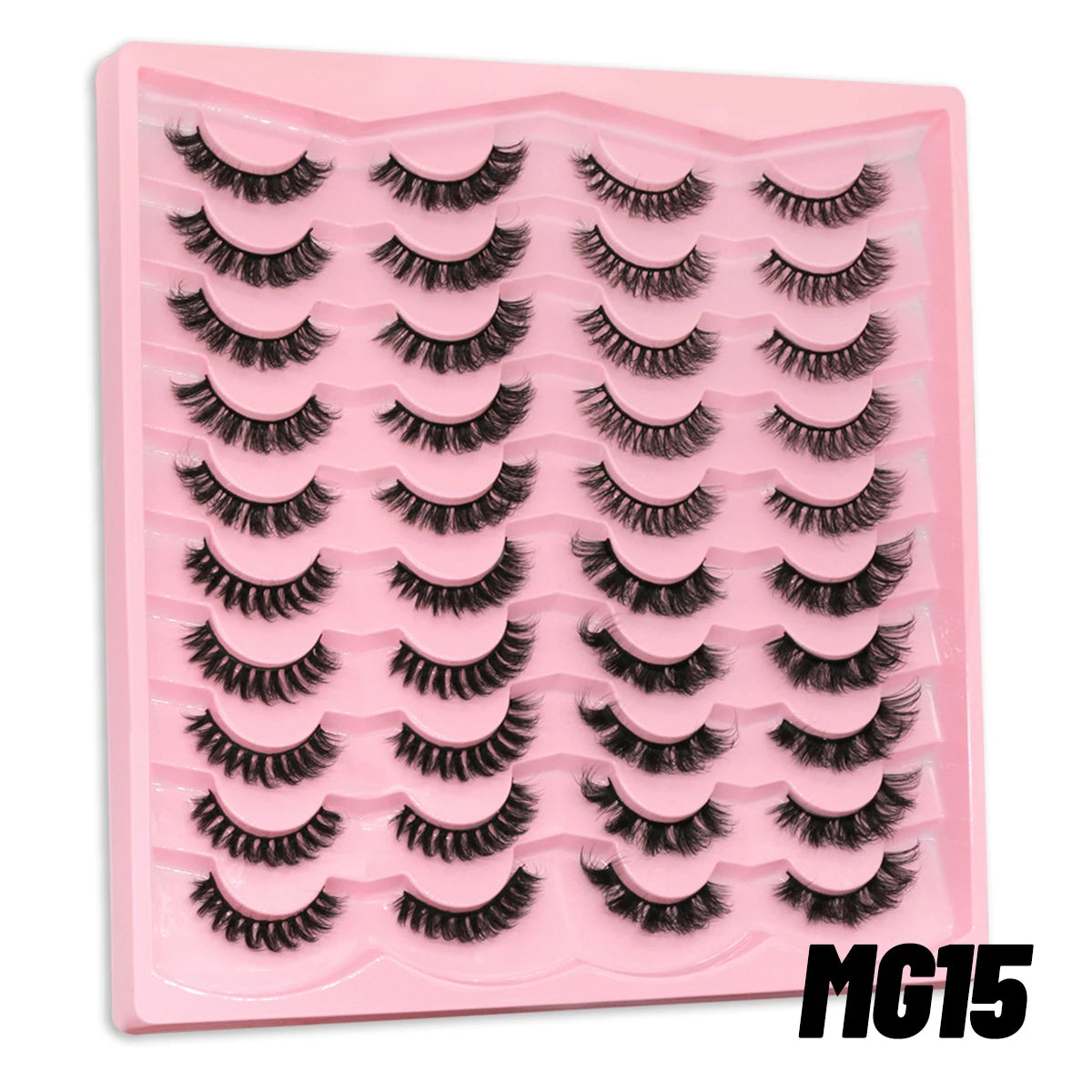 Russian Strip Lashes 5/10/20 pairs Fluffy Mink Lashes 3D False Eyelashes Russian  Eyelashes D Curl Fake Eyelashes  Makeup