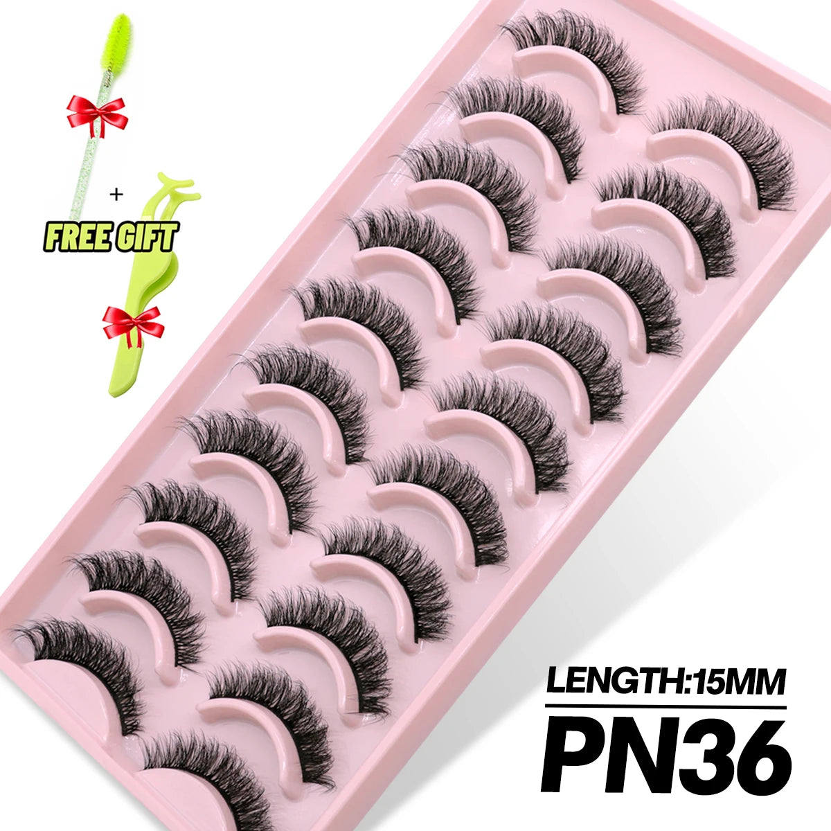 GROINNEYA lashes 5/10/20 pairs 3D Faux Mink Lashes Fluffy False Eyelashes Dramatic Volume Lashes Eyelash Extension Makeup