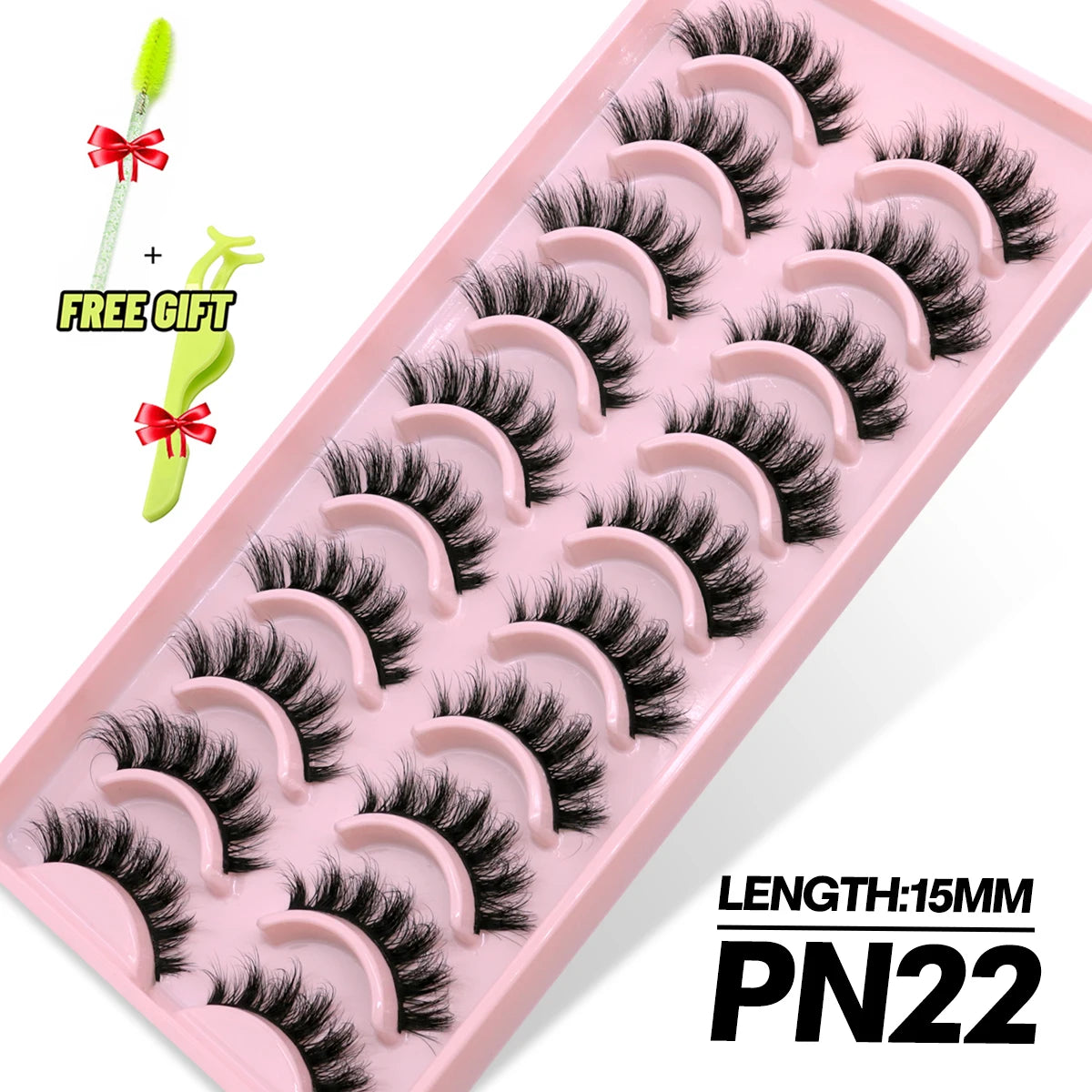 GROINNEYA lashes 5/10/20 pairs 3D Faux Mink Lashes Fluffy False Eyelashes Dramatic Volume Lashes Eyelash Extension Makeup