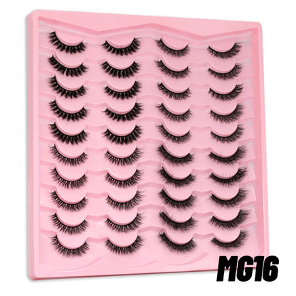 Russian Strip Lashes 5/10/20 pairs Fluffy Mink Lashes 3D False Eyelashes Russian  Eyelashes D Curl Fake Eyelashes  Makeup