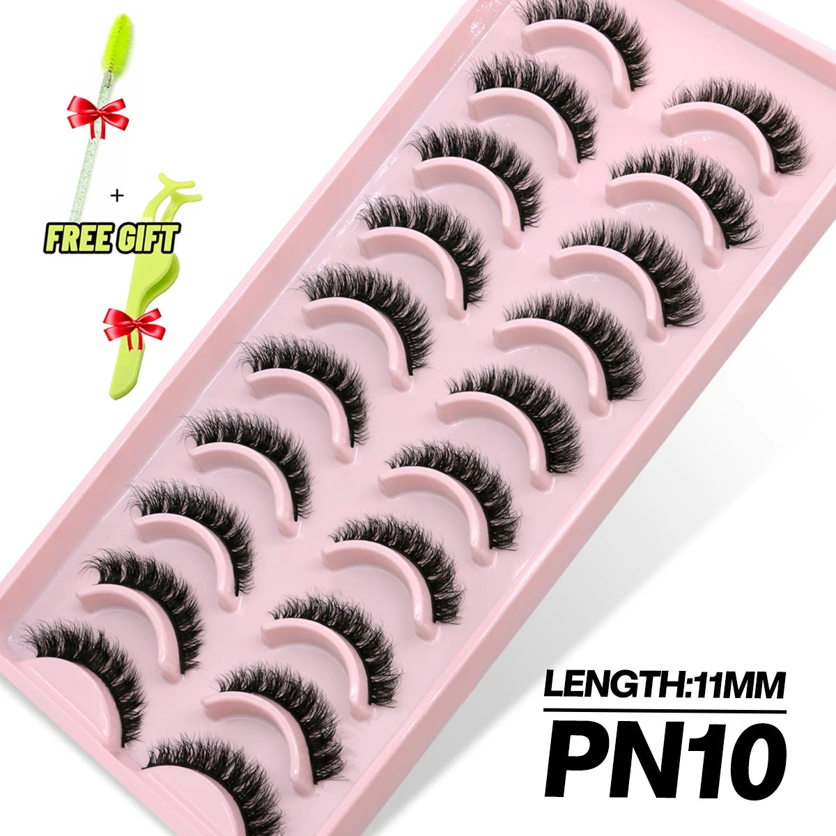 GROINNEYA lashes 5/10/20 pairs 3D Faux Mink Lashes Fluffy False Eyelashes Dramatic Volume Lashes Eyelash Extension Makeup