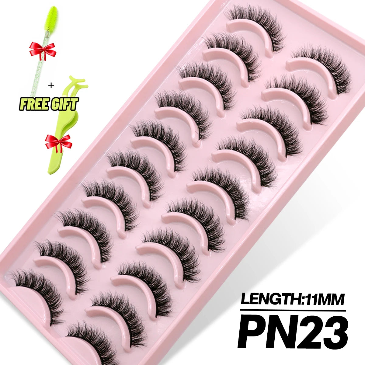 GROINNEYA lashes 5/10/20 pairs 3D Faux Mink Lashes Fluffy False Eyelashes Dramatic Volume Lashes Eyelash Extension Makeup