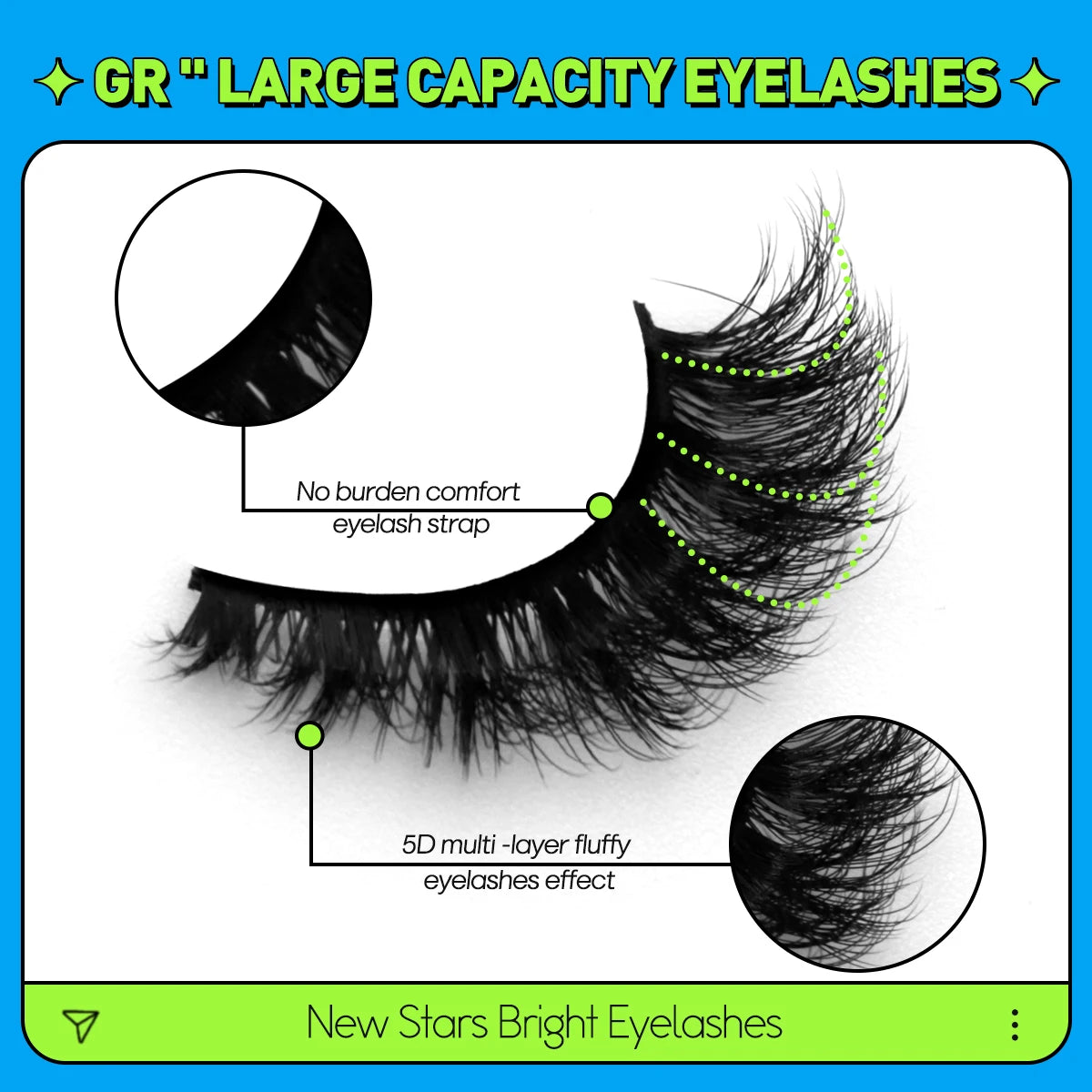 GROINNEYA lashes 5/10/20 pairs 3D Faux Mink Lashes Fluffy False Eyelashes Dramatic Volume Lashes Eyelash Extension Makeup