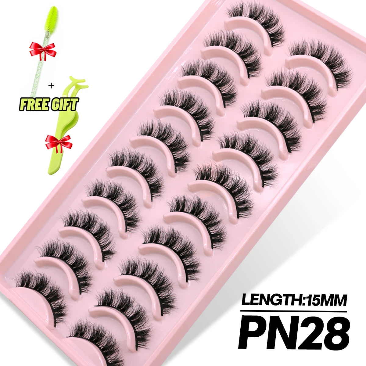 GROINNEYA lashes 5/10/20 pairs 3D Faux Mink Lashes Fluffy False Eyelashes Dramatic Volume Lashes Eyelash Extension Makeup