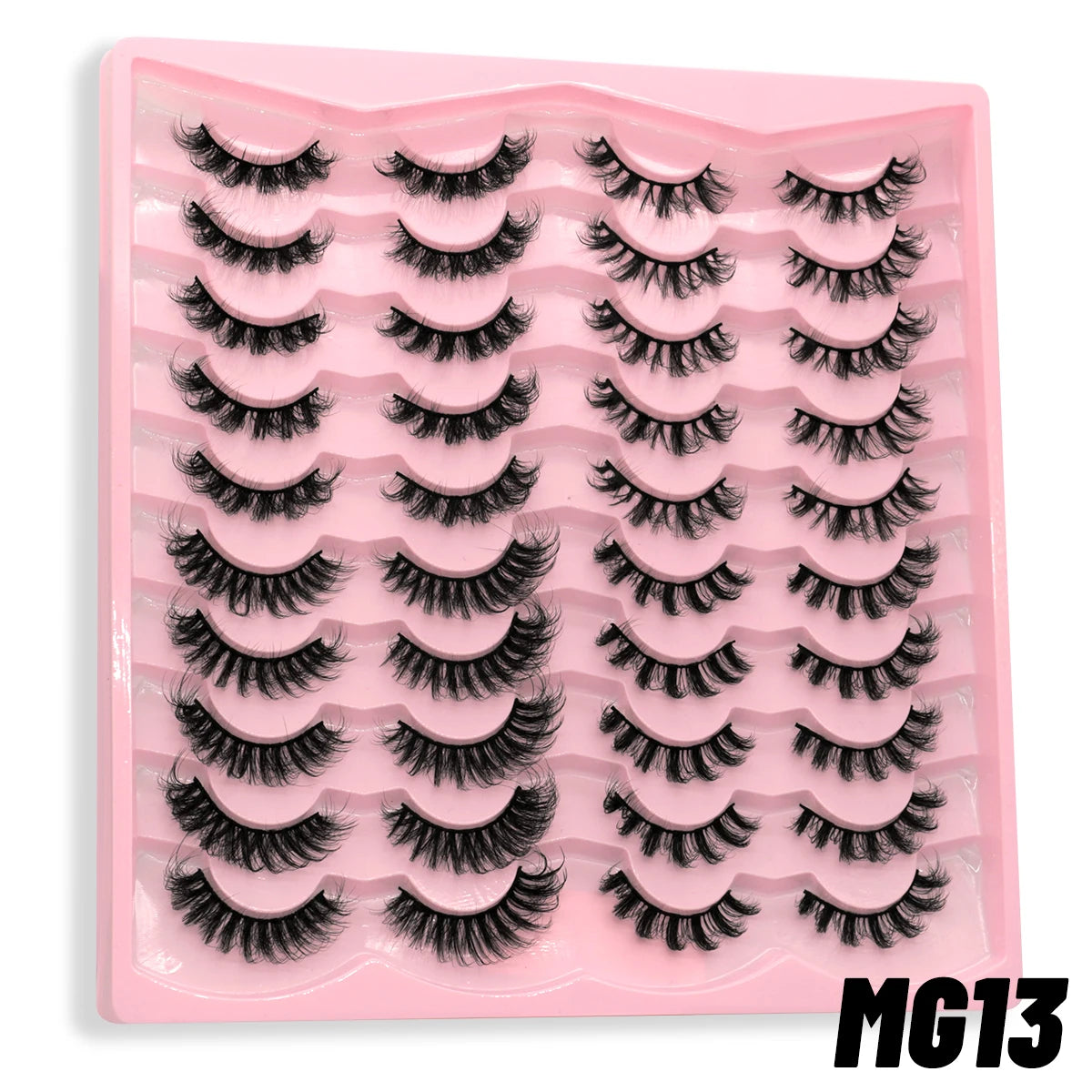 Russian Strip Lashes 5/10/20 pairs Fluffy Mink Lashes 3D False Eyelashes Russian  Eyelashes D Curl Fake Eyelashes  Makeup