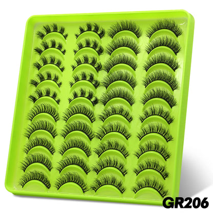 GROINNEYA lashes 5/10/20 pairs 3D Faux Mink Lashes Fluffy False Eyelashes Dramatic Volume Lashes Eyelash Extension Makeup