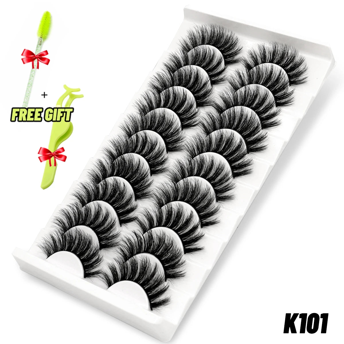 GROINNEYA Eyelashes 3D Mink Lashes Fluffy Soft Wispy Natural Cross Eyelash Extension Reusable Lashes Mink False makeup