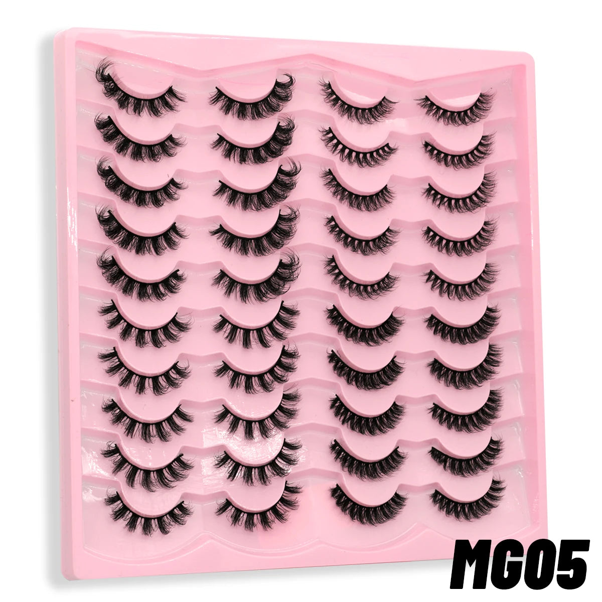 Russian Strip Lashes 5/10/20 pairs Fluffy Mink Lashes 3D False Eyelashes Russian  Eyelashes D Curl Fake Eyelashes  Makeup