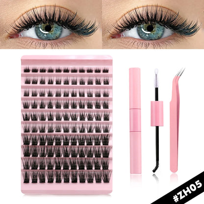 GROINNEYA DIY Lash Extension Kit – Mix Clusters & Bond Seal