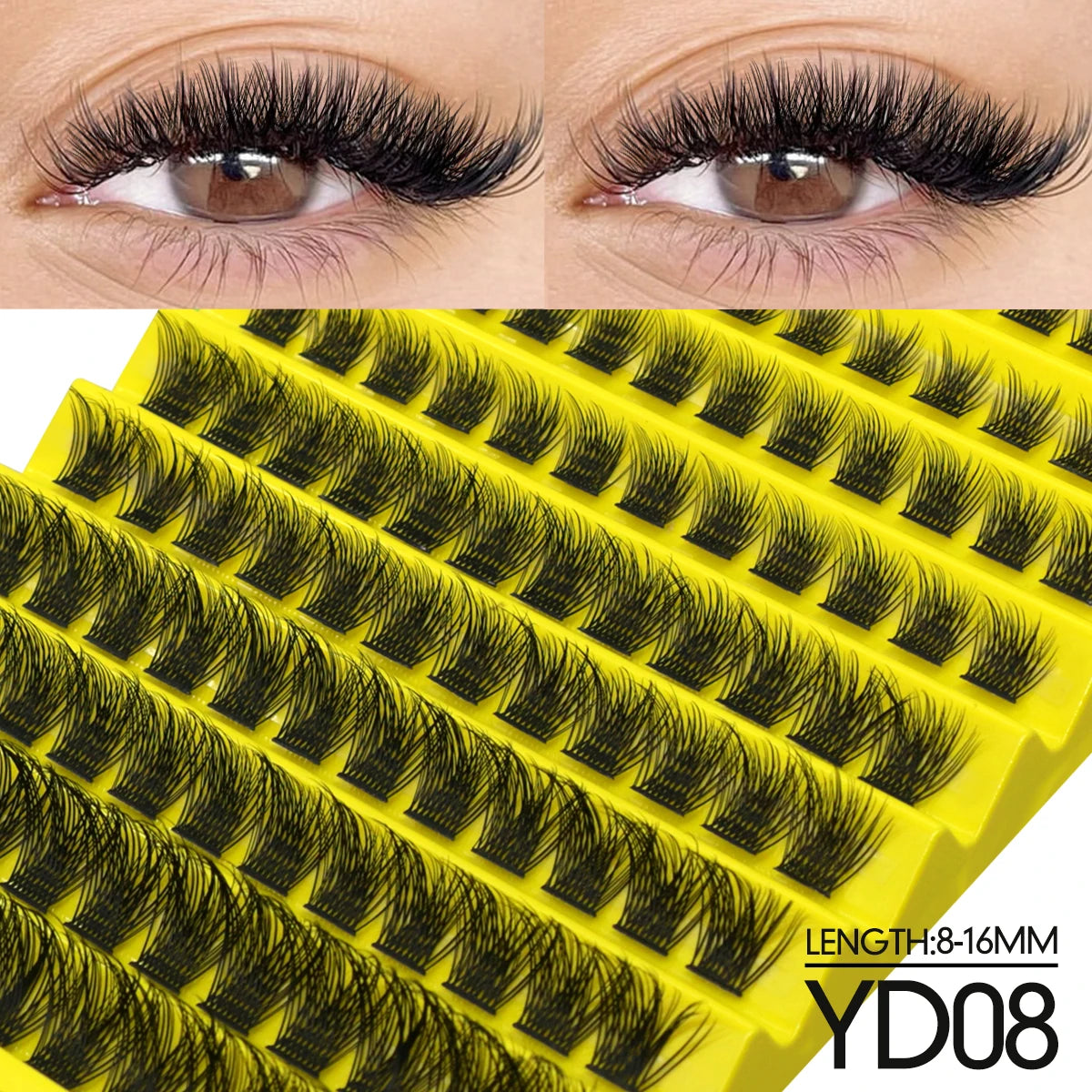 GROINNEYA DIY Lash Extension Kit – Mix Clusters & Bond Seal