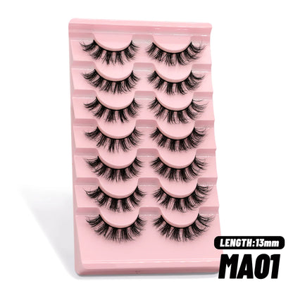 Russian Strip Lashes 5/10/20 pairs Fluffy Mink Lashes 3D False Eyelashes Russian  Eyelashes D Curl Fake Eyelashes  Makeup