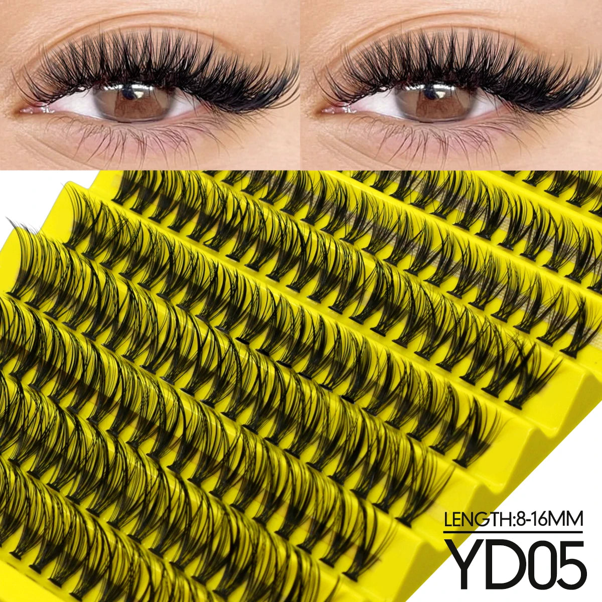 GROINNEYA DIY Lash Extension Kit – Mix Clusters & Bond Seal