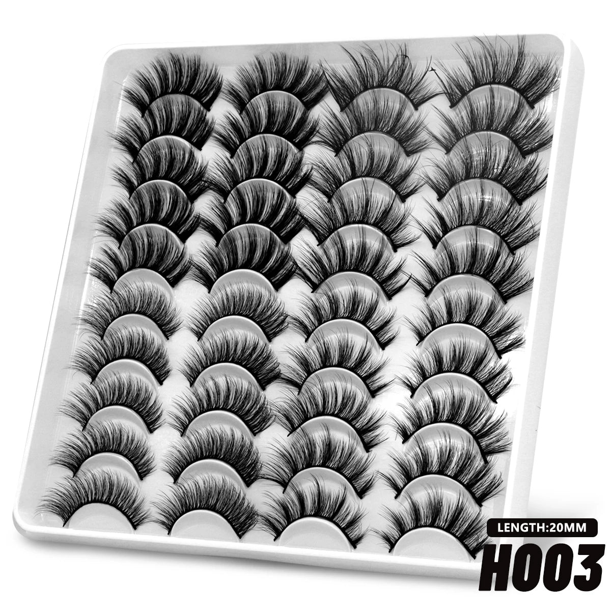 Russian Strip Lashes 5/10/20 pairs Fluffy Mink Lashes 3D False Eyelashes Russian  Eyelashes D Curl Fake Eyelashes  Makeup