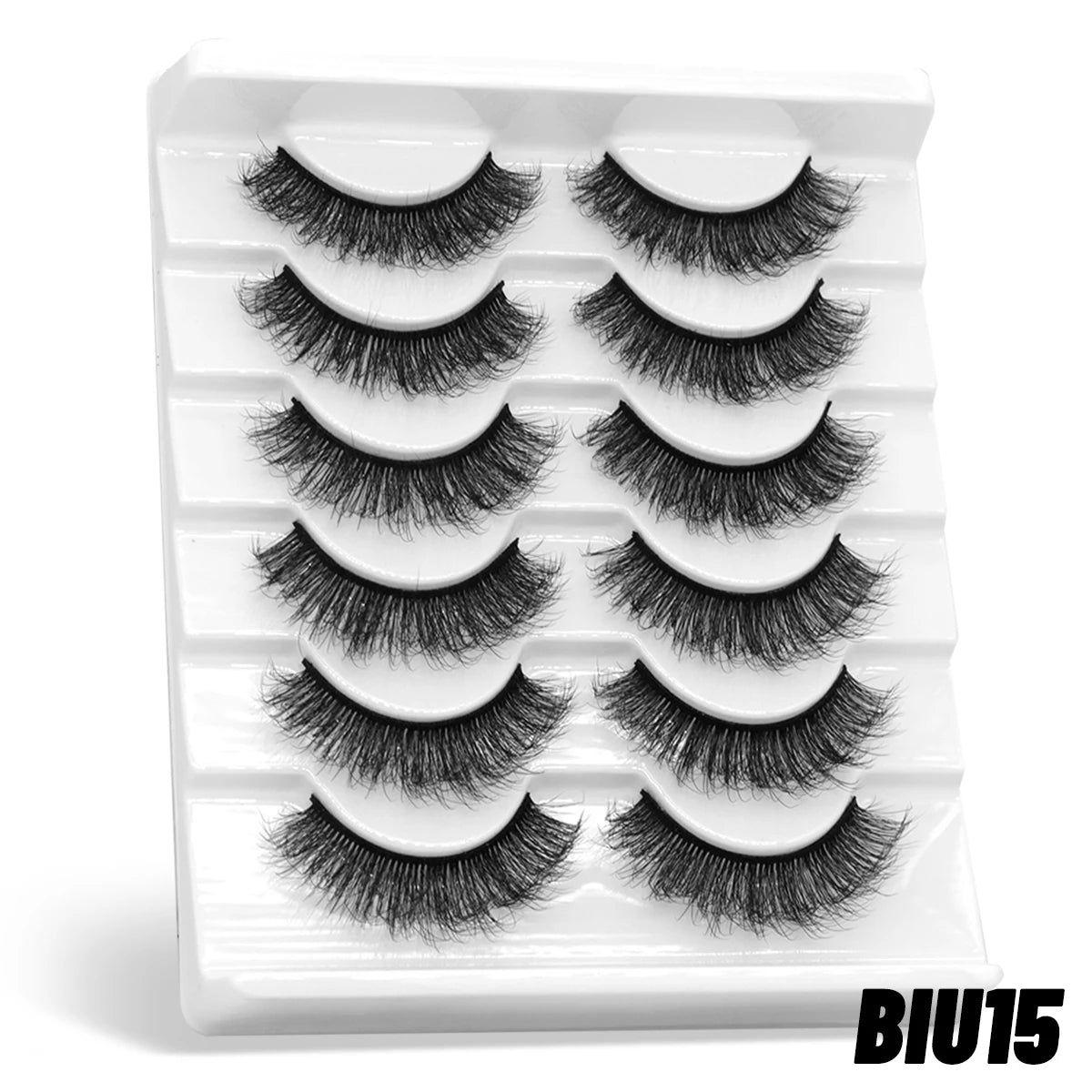 3D fluffy false eyelashes 5 / 6 / 7 pair for dramatic false eyelashes fluffy thick false eyelashes mink false eyelash makeup