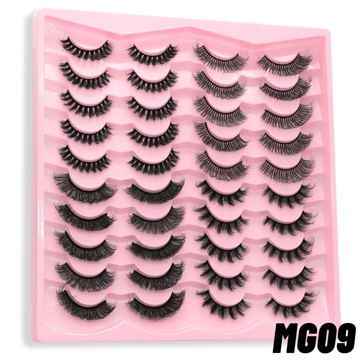 Russian Strip Lashes 5/10/20 pairs Fluffy Mink Lashes 3D False Eyelashes Russian  Eyelashes D Curl Fake Eyelashes  Makeup