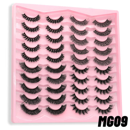 Russian Strip Lashes 5/10/20 pairs Fluffy Mink Lashes 3D False Eyelashes Russian  Eyelashes D Curl Fake Eyelashes  Makeup