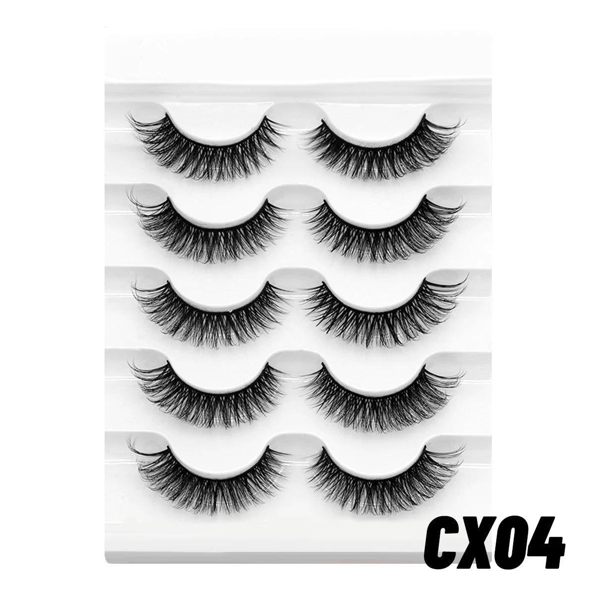 GROINNEYA 5/7 Cat Eye 3D Mink Lashes  Natural Eyelashes Winged End Eye Elongated  False Eyelashes lashes Extension