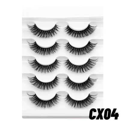 GROINNEYA 5/7 Cat Eye 3D Mink Lashes  Natural Eyelashes Winged End Eye Elongated  False Eyelashes lashes Extension