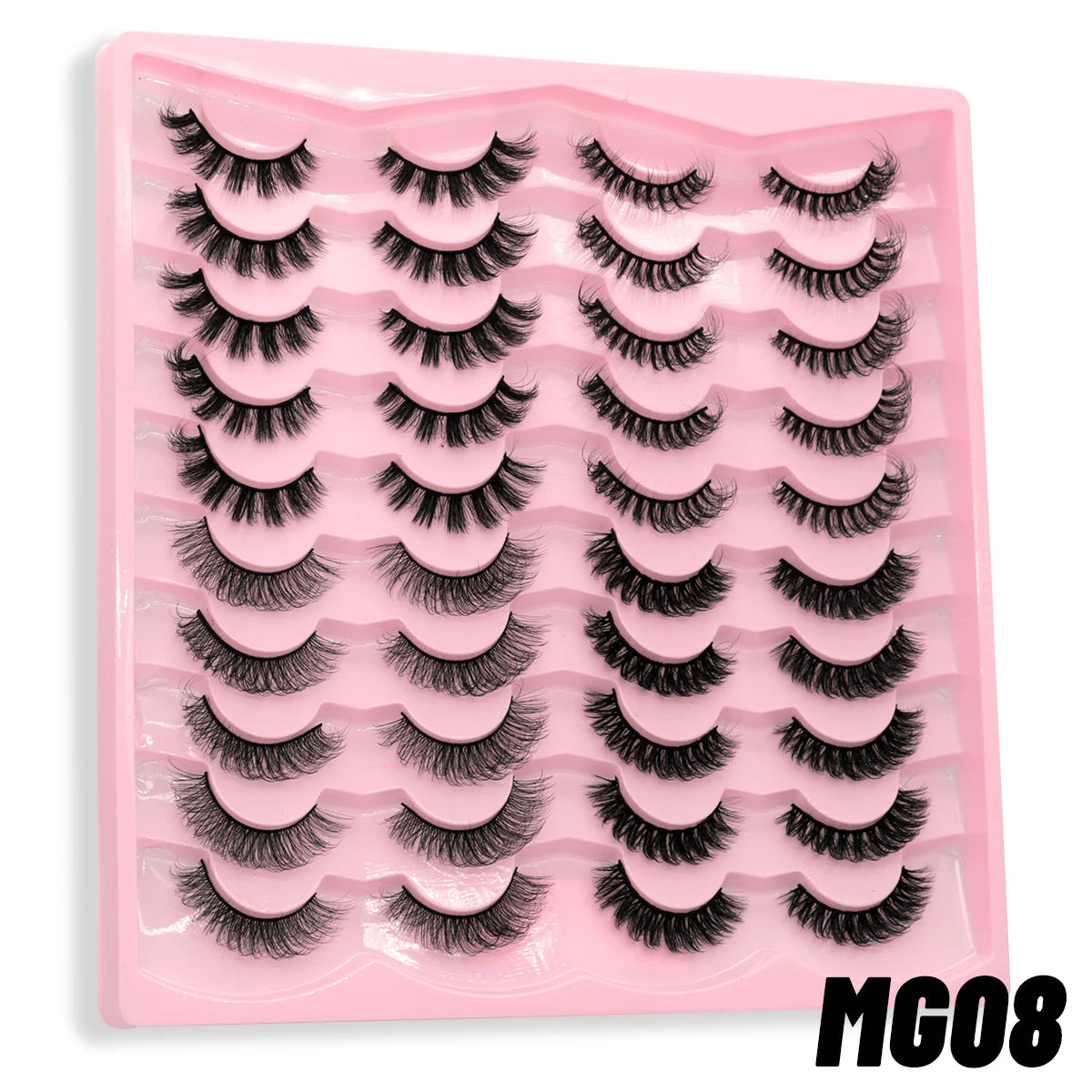 Russian Strip Lashes 5/10/20 pairs Fluffy Mink Lashes 3D False Eyelashes Russian  Eyelashes D Curl Fake Eyelashes  Makeup