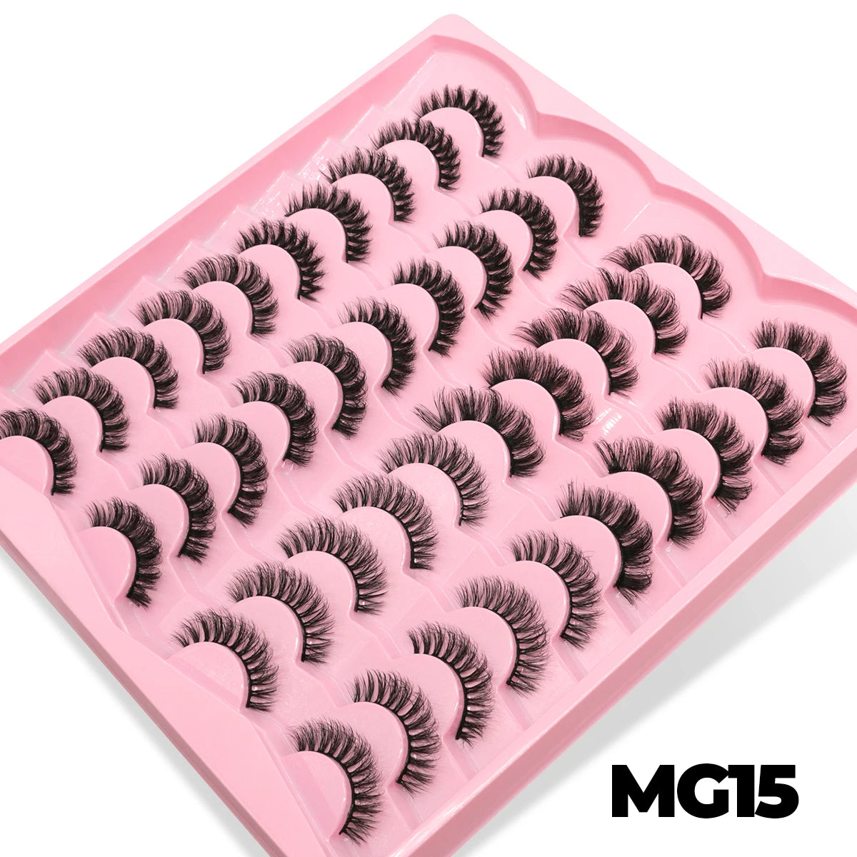 GROINNEYA 5/7/10/20 Pairs Russian Strip Lashes  Fluffy Mink Lashes 3D False Eyelashes Russian  Eyelashes D Curl Fake Eyelashes