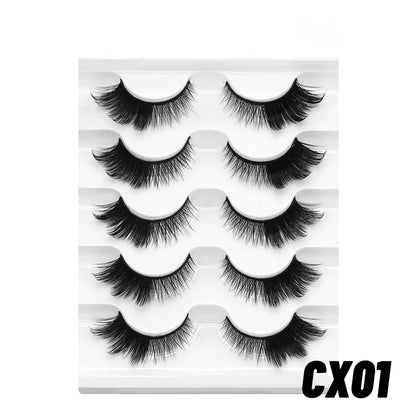 GROINNEYA 5/7 Cat Eye 3D Mink Lashes  Natural Eyelashes Winged End Eye Elongated  False Eyelashes lashes Extension