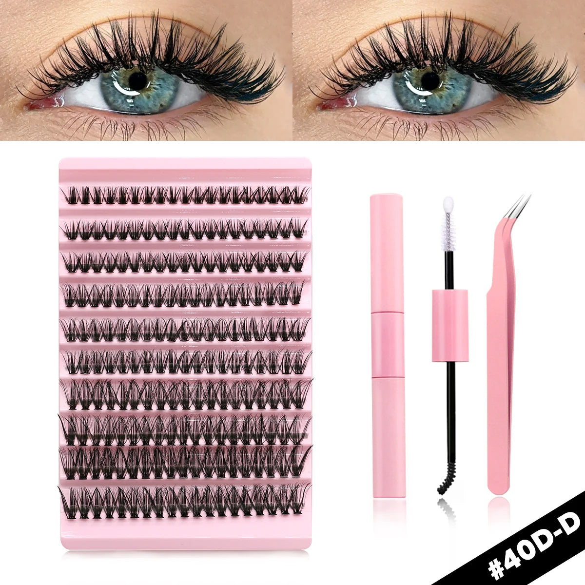 GROINNEYA DIY Lash Extension Kit – Mix Clusters & Bond Seal