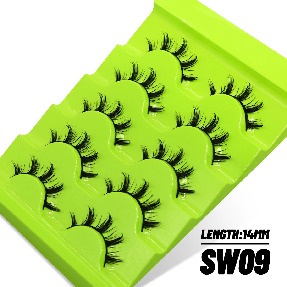 GROINNEYA 5 Pairs L Curl Lashes New Faux Mink Lashes 3D Mink Eyelashes Reusable Fluffy Eyelash Extension Makeup