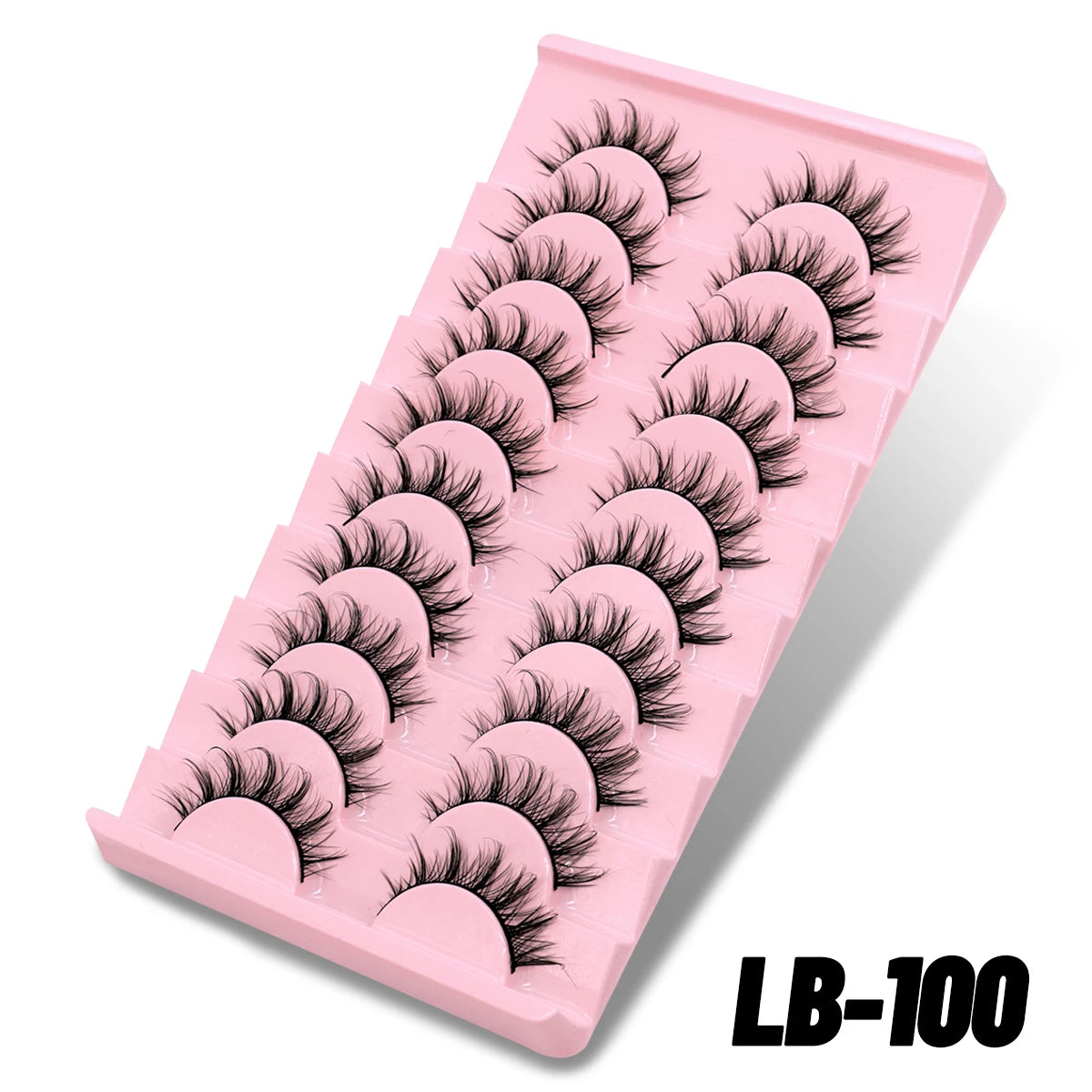 GROINNEYA 5/7/10/20 Pairs Russian Strip Lashes  Fluffy Mink Lashes 3D False Eyelashes Russian  Eyelashes D Curl Fake Eyelashes