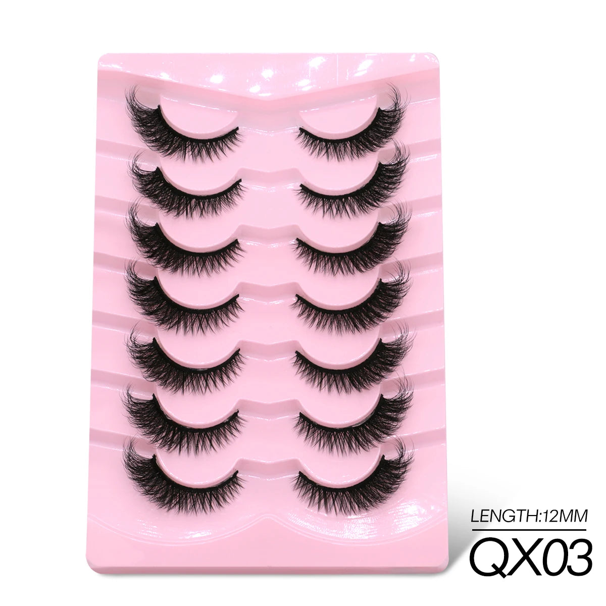 GROINNEYA 5/7 Cat Eye 3D Mink Lashes  Natural Eyelashes Winged End Eye Elongated  False Eyelashes lashes Extension