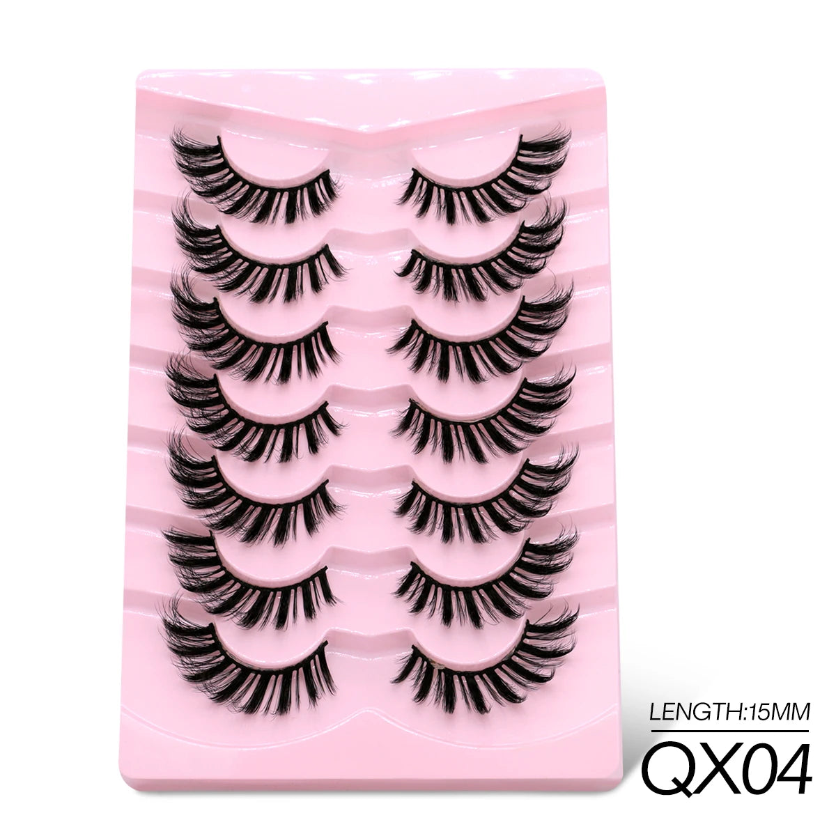 GROINNEYA 5/7 Cat Eye 3D Mink Lashes  Natural Eyelashes Winged End Eye Elongated  False Eyelashes lashes Extension