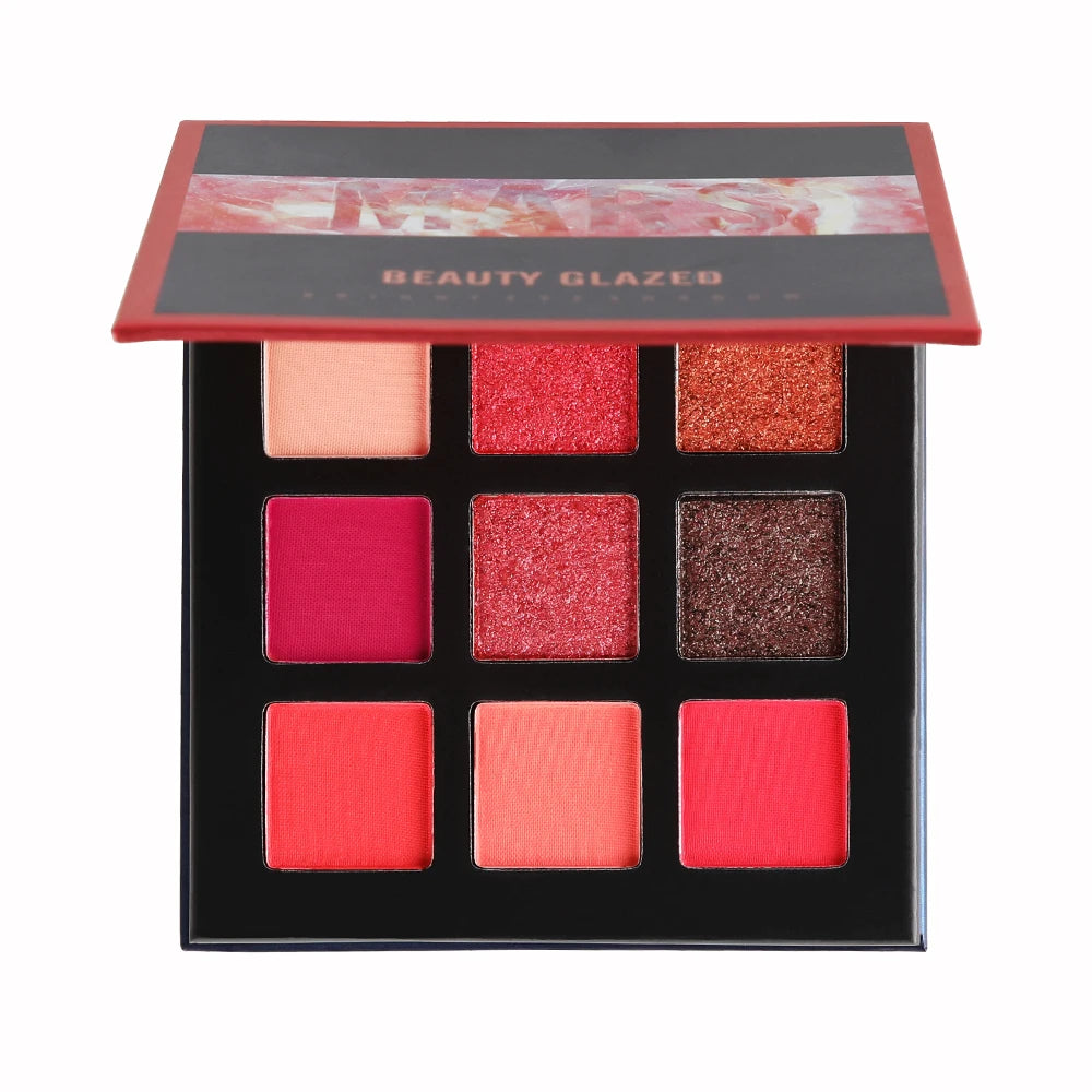 Groinneya Red Spark Matte & Glitter Eyeshadow Palette