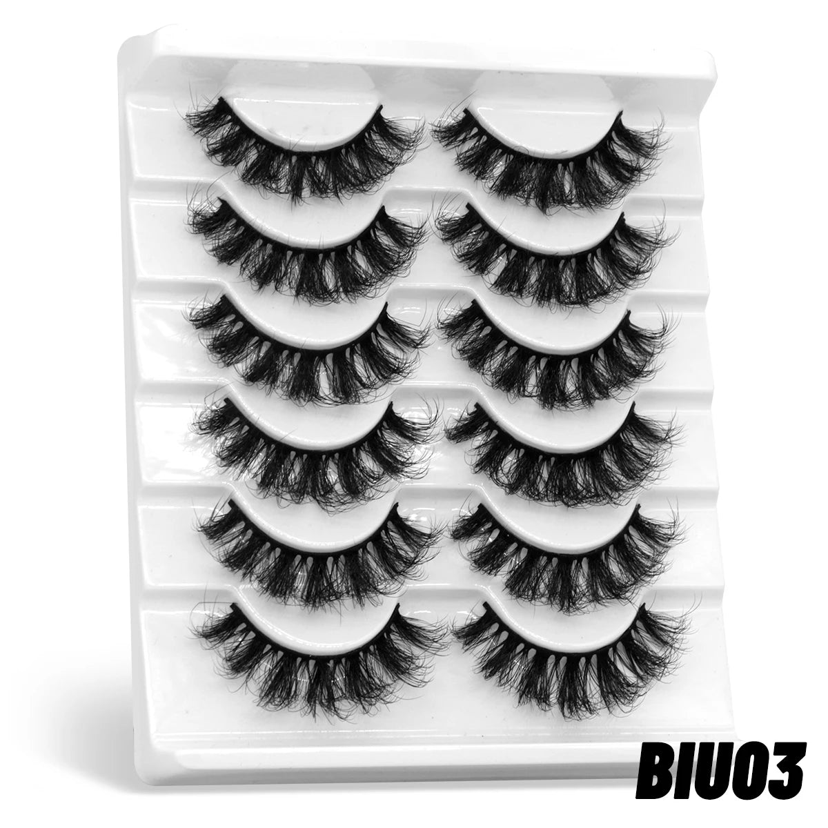 3D fluffy false eyelashes 5 / 6 / 7 pair for dramatic false eyelashes fluffy thick false eyelashes mink false eyelash makeup