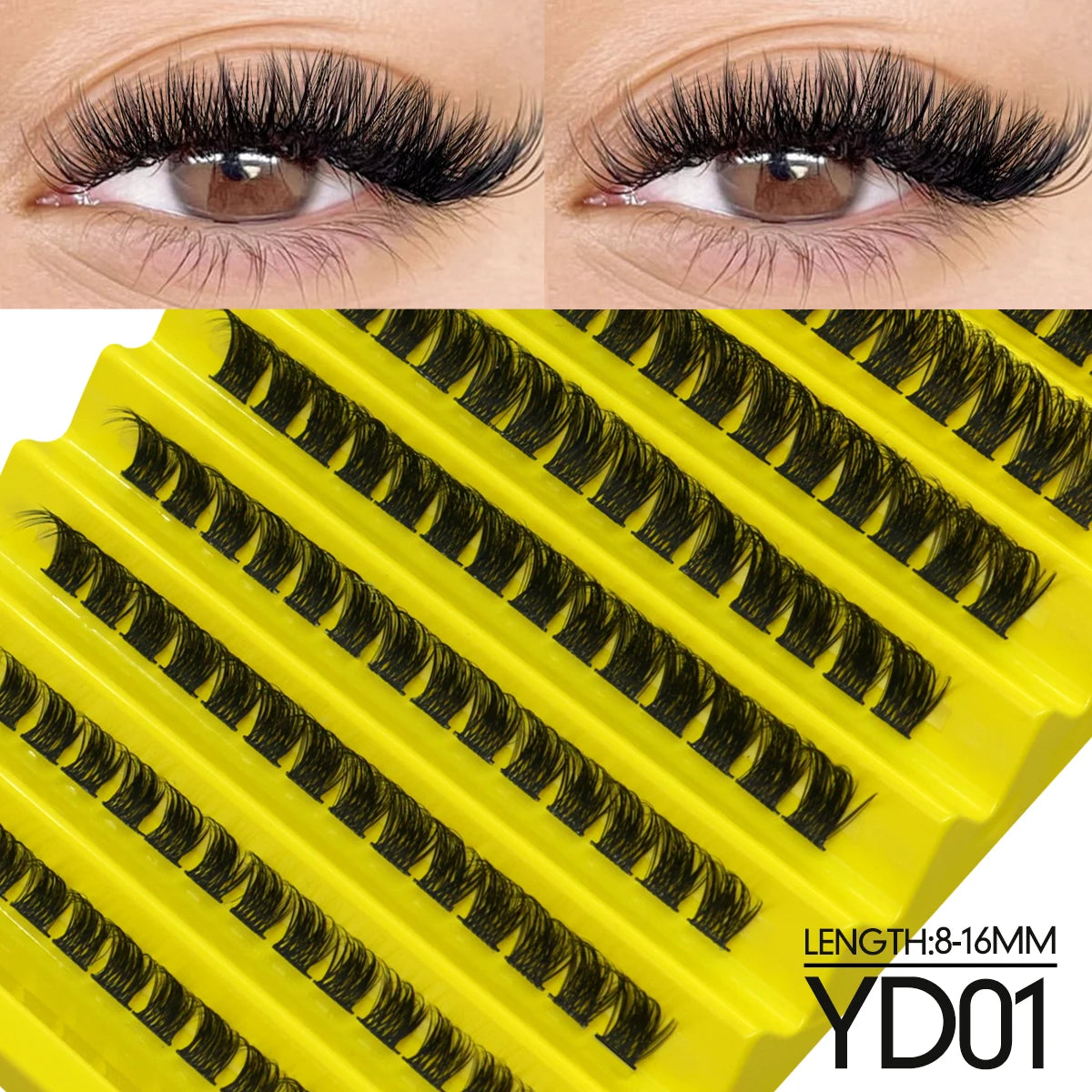 GROINNEYA DIY Lash Extension Kit – Mix Clusters & Bond Seal