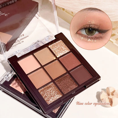 Groinneya 9-Color Chocolate Eyeshadow Palette