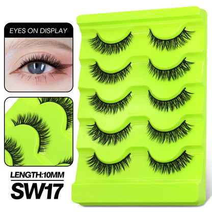 GROINNEYA lashes 5/10/20 pairs 3D Faux Mink Lashes Fluffy False Eyelashes Dramatic Volume Lashes Eyelash Extension Makeup