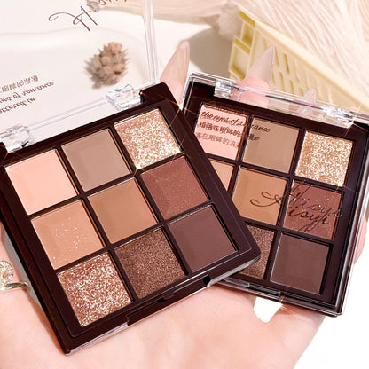 Groinneya 9-Color Chocolate Eyeshadow Palette