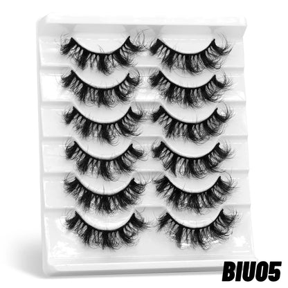 3D fluffy false eyelashes 5 / 6 / 7 pair for dramatic false eyelashes fluffy thick false eyelashes mink false eyelash makeup