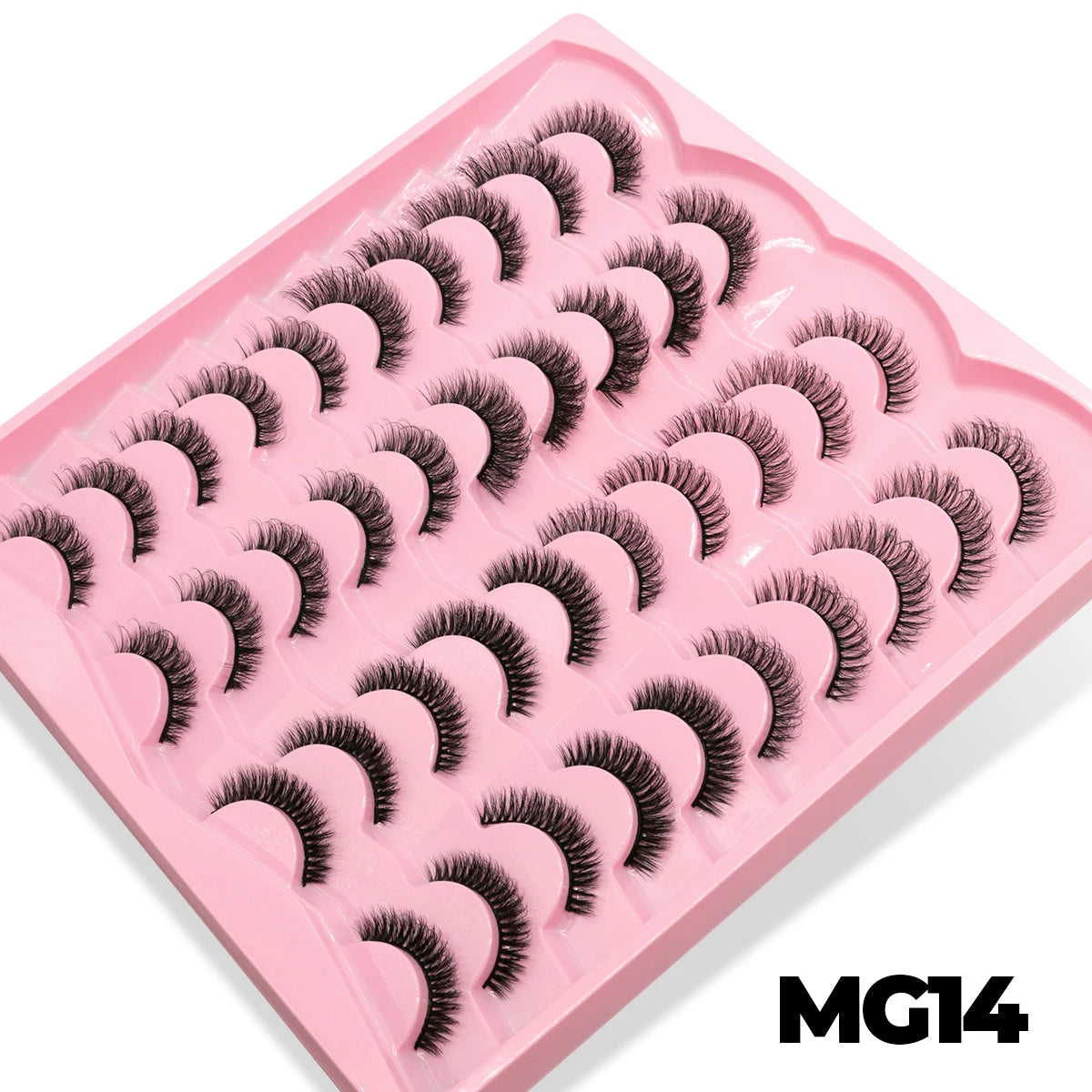 GROINNEYA 5/7/10/20 Pairs Russian Strip Lashes  Fluffy Mink Lashes 3D False Eyelashes Russian  Eyelashes D Curl Fake Eyelashes