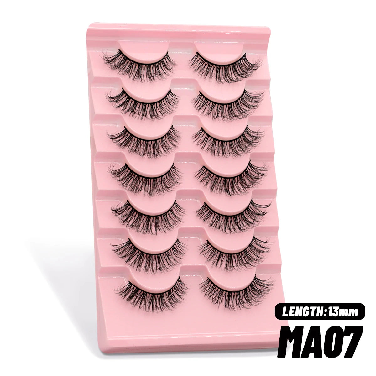 GROINNEYA 5/7/10/20 Pairs Russian Strip Lashes  Fluffy Mink Lashes 3D False Eyelashes Russian  Eyelashes D Curl Fake Eyelashes