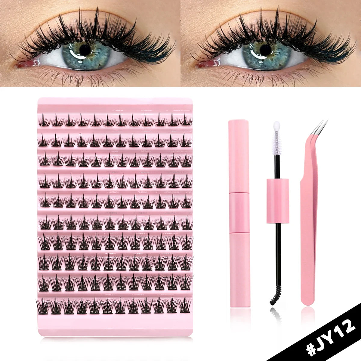 GROINNEYA DIY Lash Extension Kit – Mix Clusters & Bond Seal