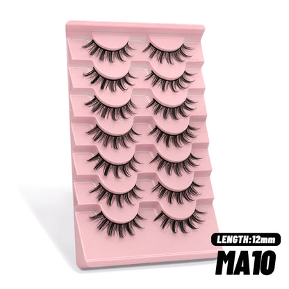 Russian Strip Lashes 5/10/20 pairs Fluffy Mink Lashes 3D False Eyelashes Russian  Eyelashes D Curl Fake Eyelashes  Makeup