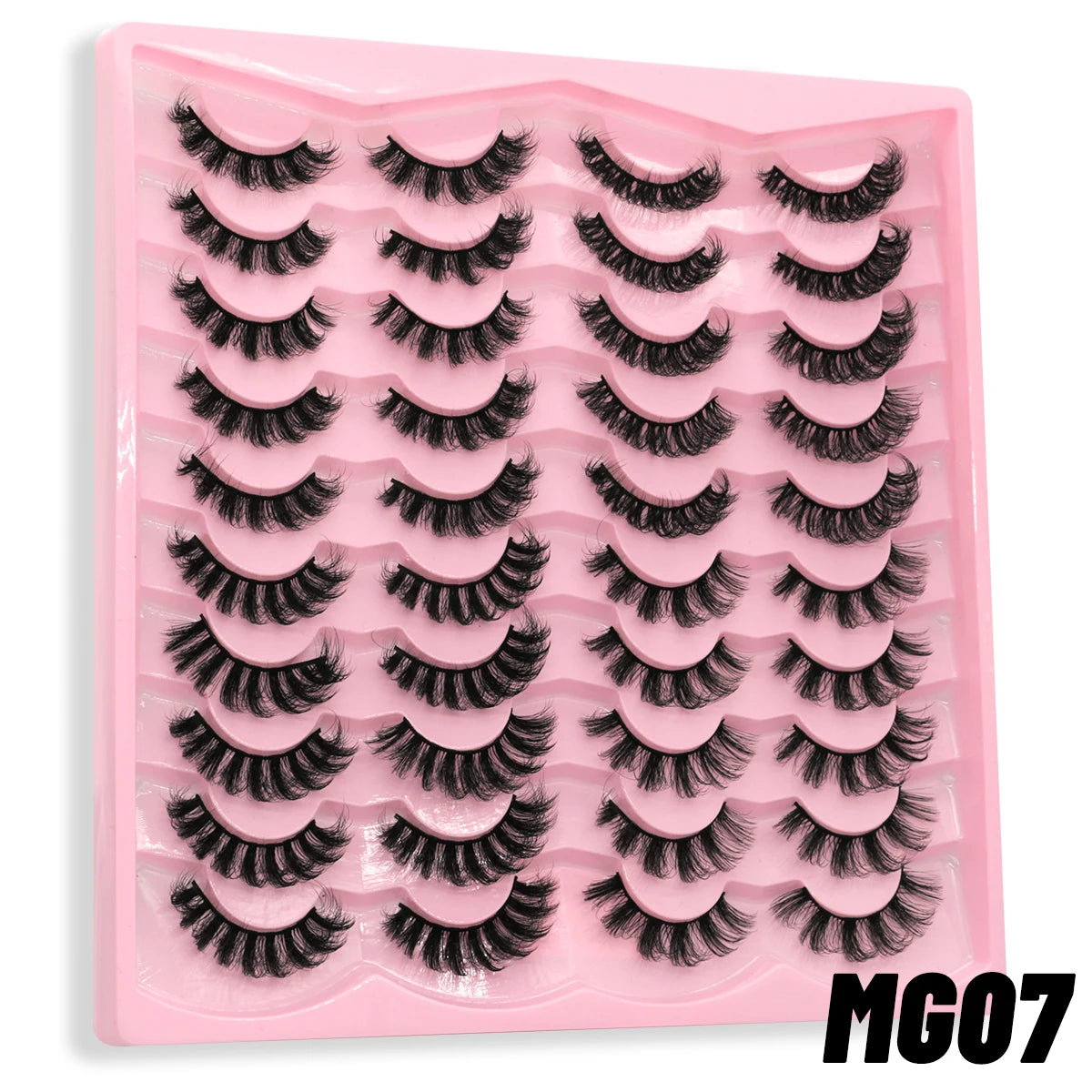 Russian Strip Lashes 5/10/20 pairs Fluffy Mink Lashes 3D False Eyelashes Russian  Eyelashes D Curl Fake Eyelashes  Makeup