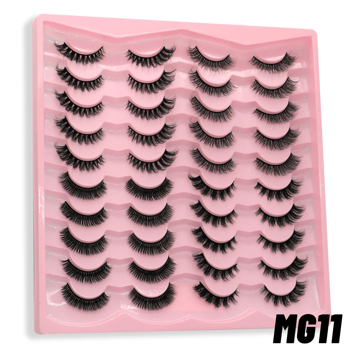 Russian Strip Lashes 5/10/20 pairs Fluffy Mink Lashes 3D False Eyelashes Russian  Eyelashes D Curl Fake Eyelashes  Makeup