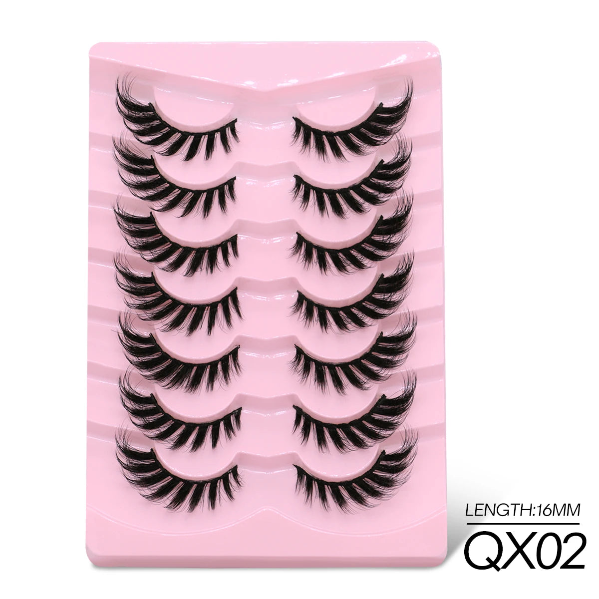 GROINNEYA 5/7 Cat Eye 3D Mink Lashes  Natural Eyelashes Winged End Eye Elongated  False Eyelashes lashes Extension